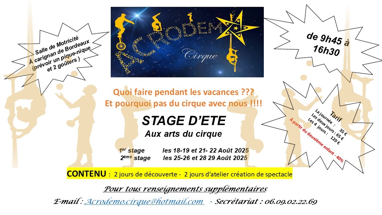Stage arts du cirque