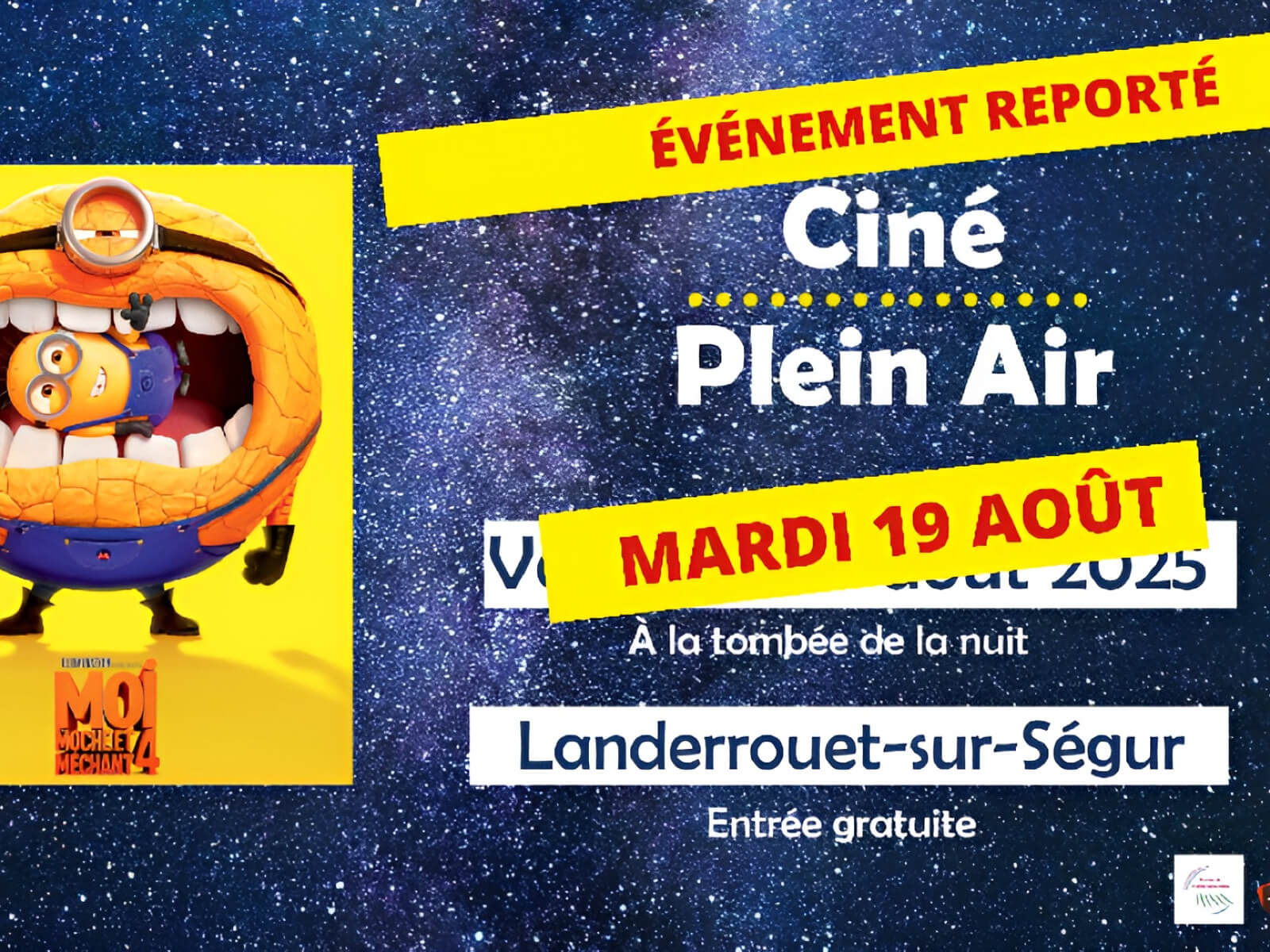 [REPROGRAMMÉ] Cinéma plein air de Landerrouet  ...