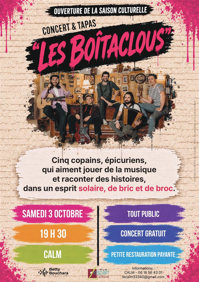 Concert & Tapas avec "Les Boîtaclous"