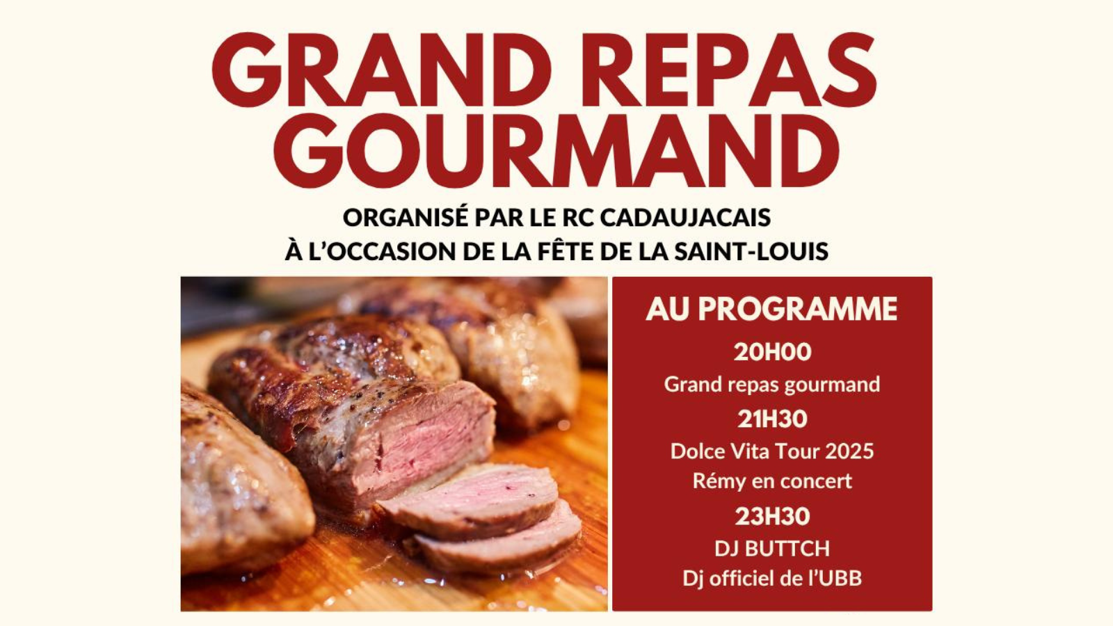Grand repas gourmand - Fête de la Saint-Louis