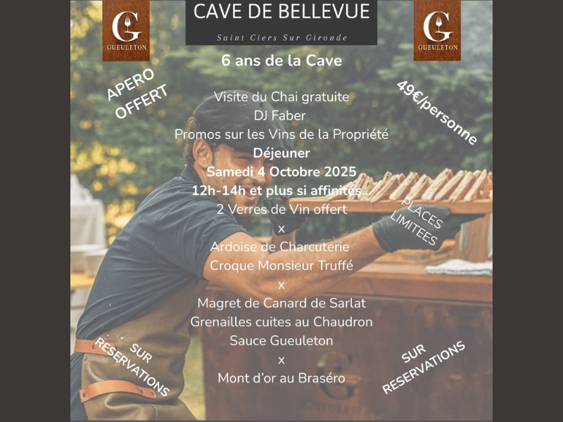 Gueuleton vigneron à la cave de Bellevue