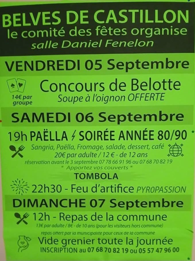 Fête à Belves-de-Castillon