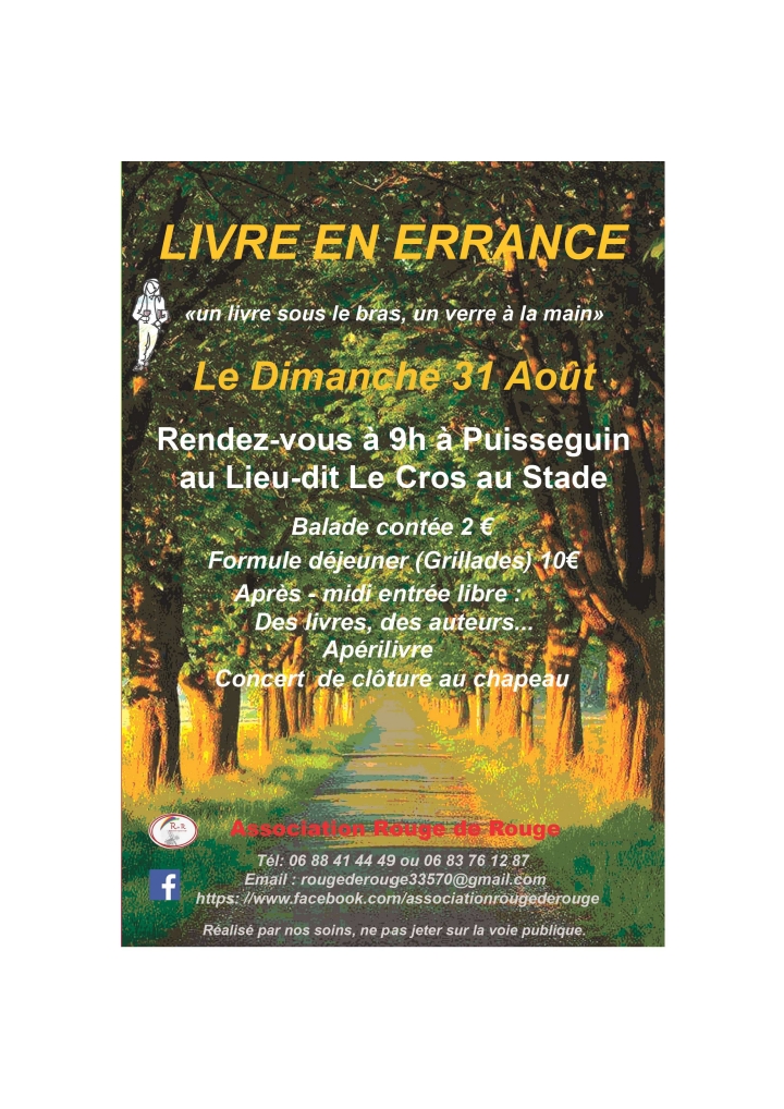 JOURNÉE DU "LIVRE EN ERRANCE" À PUISSEGUIN !