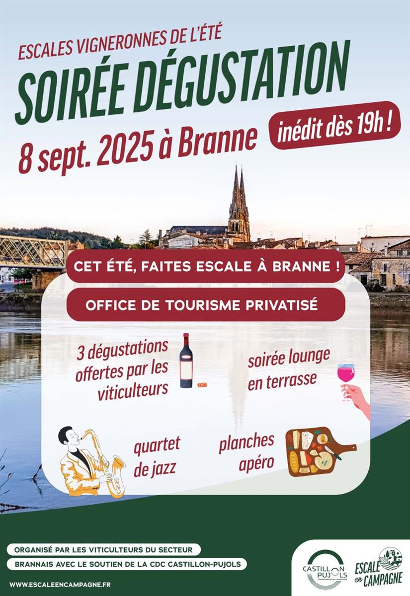 Soirée dégustation à Branne
