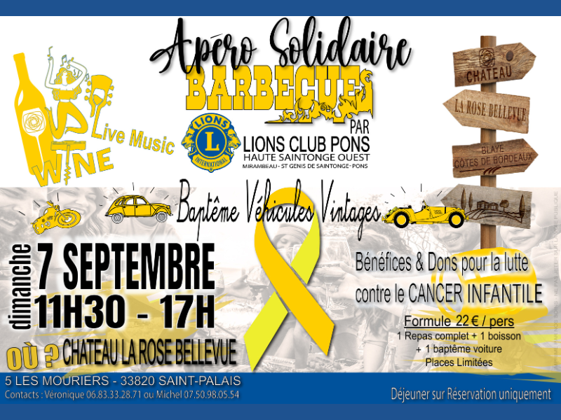Apéro solidaire au château La Rose Bellevue