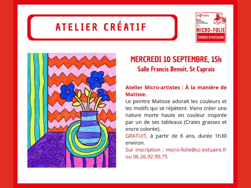Atelier "micro artistes - à la manière de Mati ...