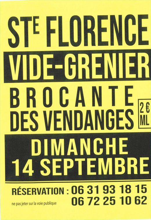 Vide-grenier : brocante des vendanges