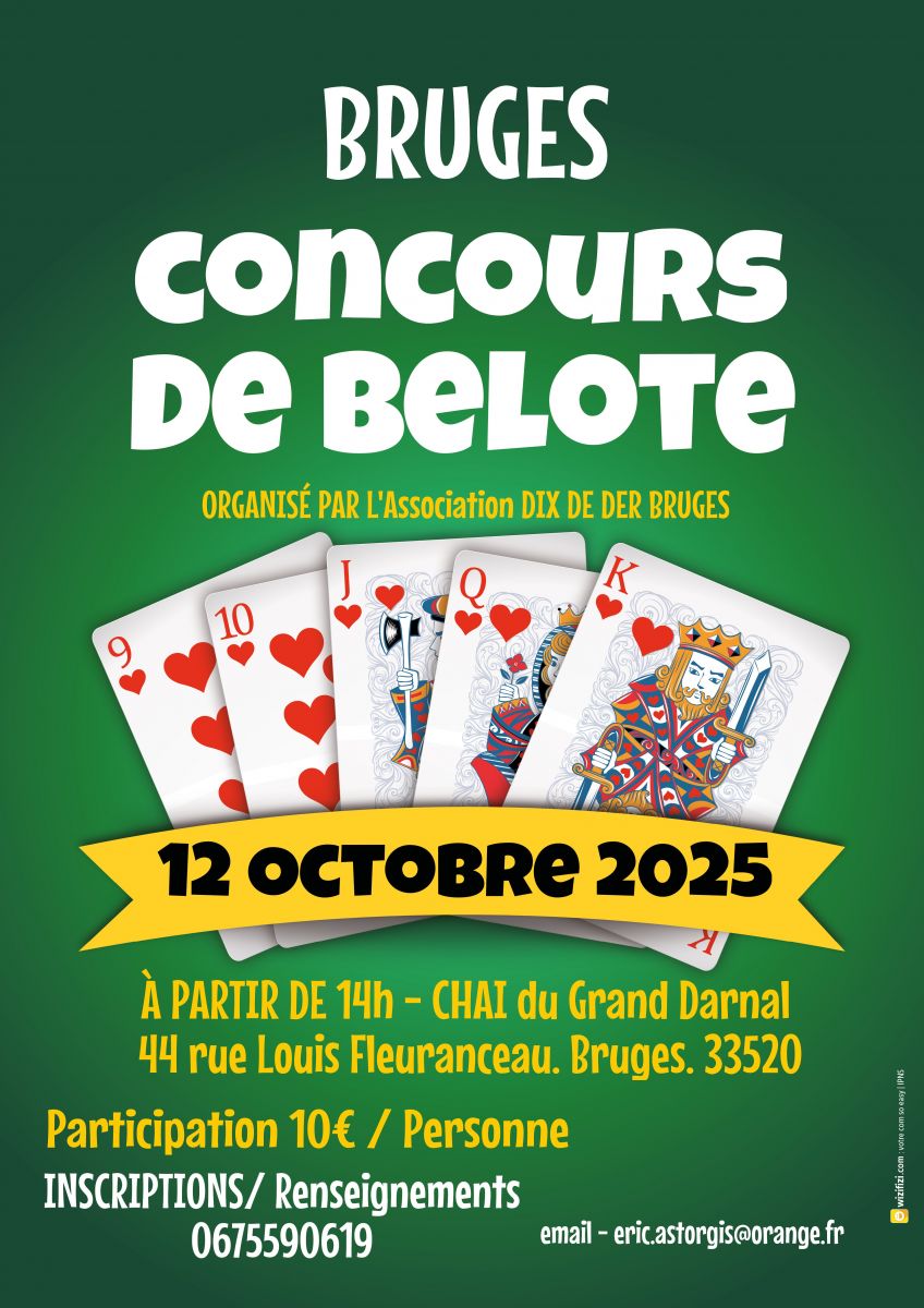 Grand Concours de Belote Dix de Der Bruges Tro ...