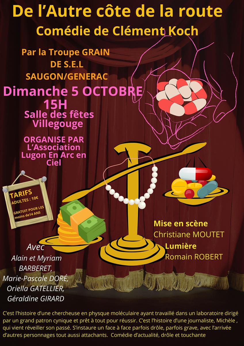 Théâtre à Villegouge "De l'autre côté de la route"