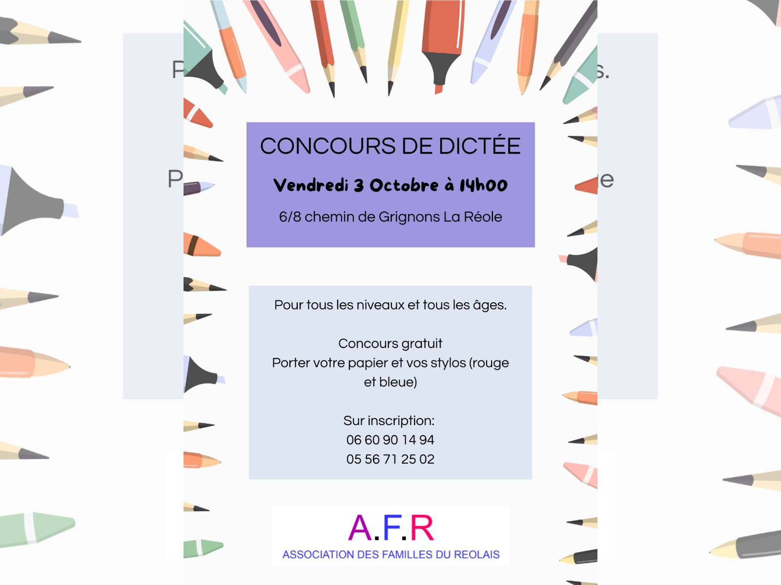 Concours de dictée