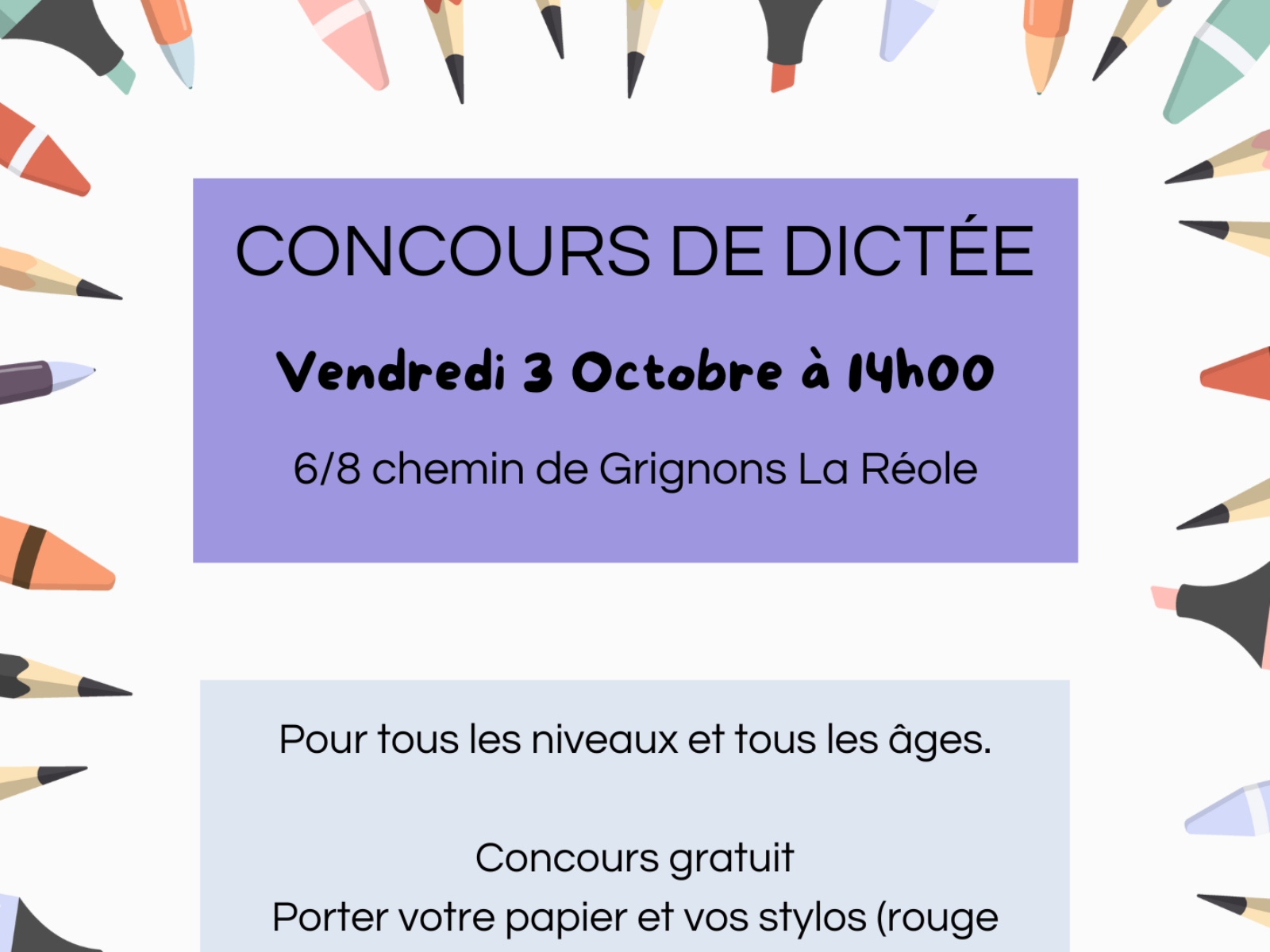 Concours de dictée