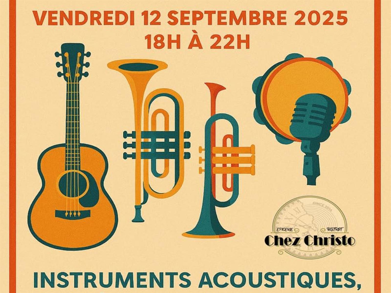 Boeuf musical : repas et scène ouverte