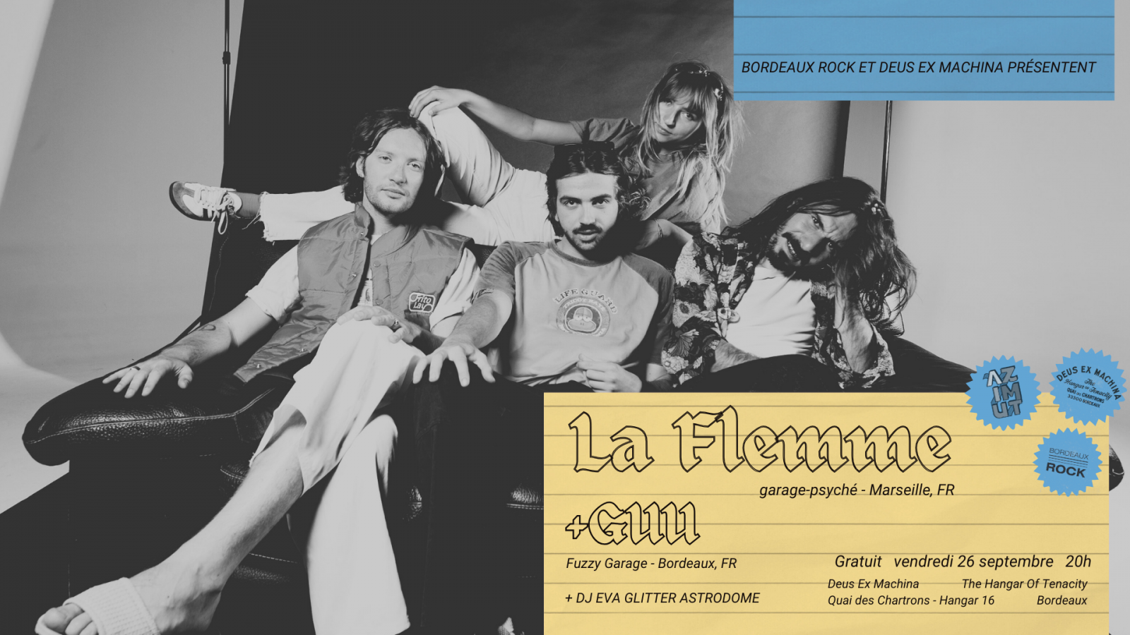 CONCERT LA FLEMME + GUU / DEUS / AZIMUT / BORD ...