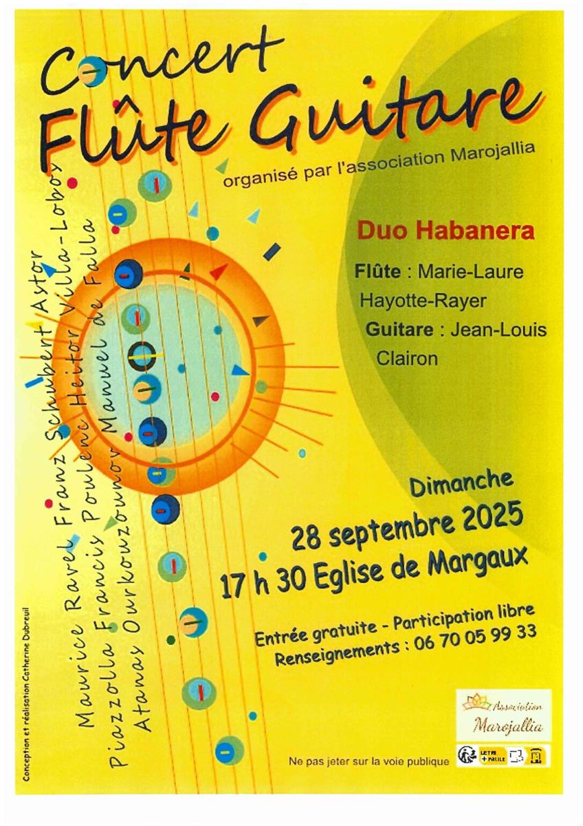 Concert flûte guitare à l'Eglise Saint Michel