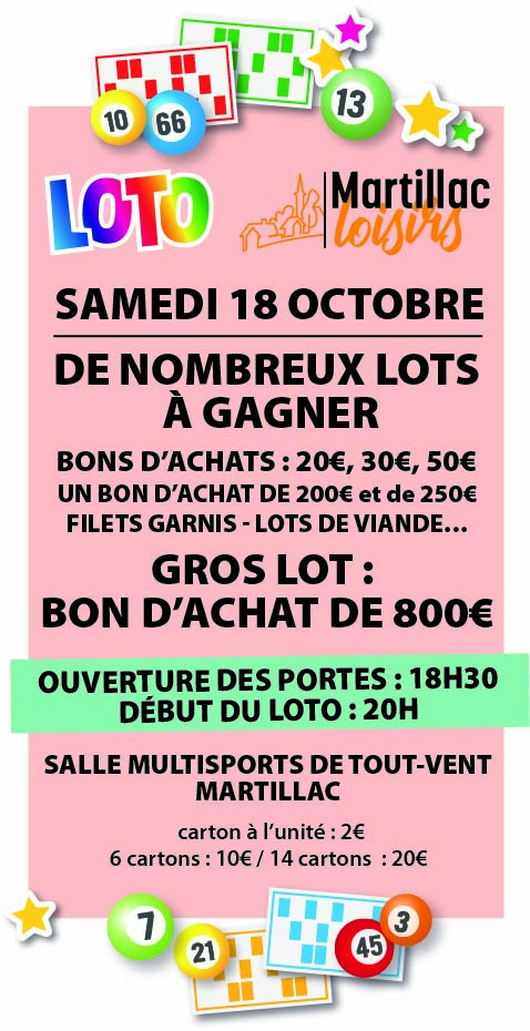 LOTO MARTILLAC LOISIRS