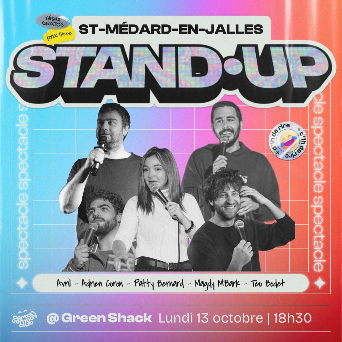 Carton Comedy Night : Patty Bernard, Avril, Ad ...