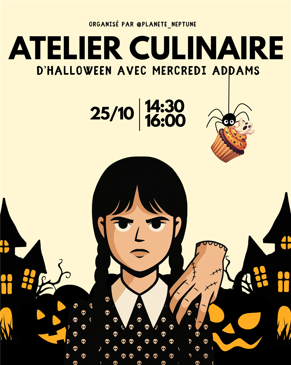 L'Atelier culinaire d'Halloween avec Mercredi