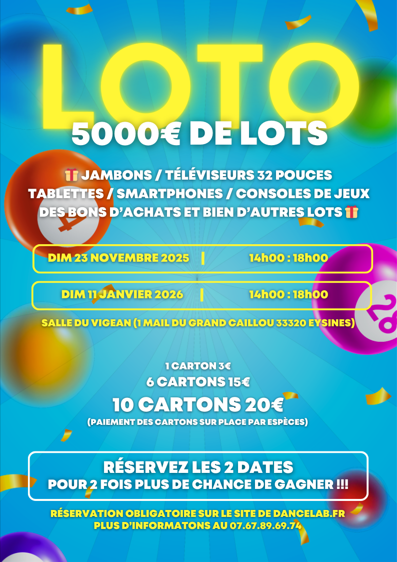 Loto Eysines – 5000 € de lots à gagner le 23/1 ...