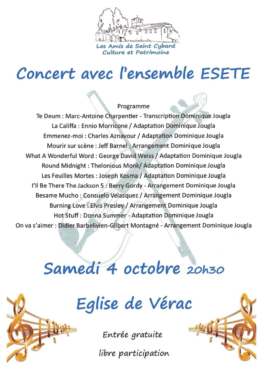 Concert avec l'ensemble ESETE