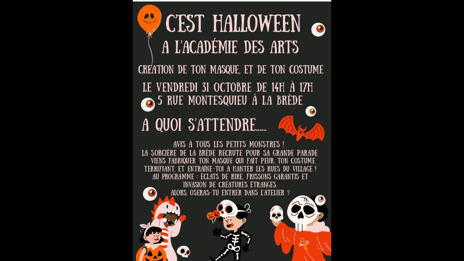 Création masque et costume d'Halloween