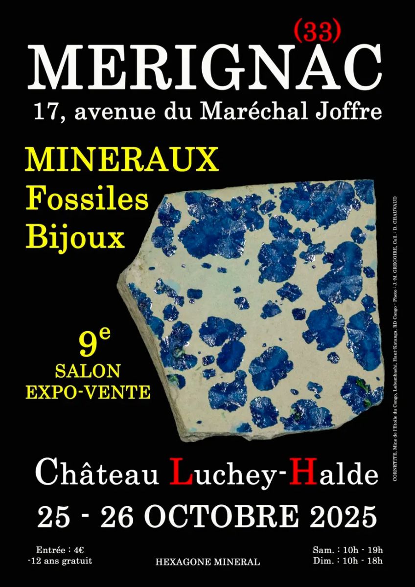 9e salon Minéraux Fossiles Bijoux de Mérignac