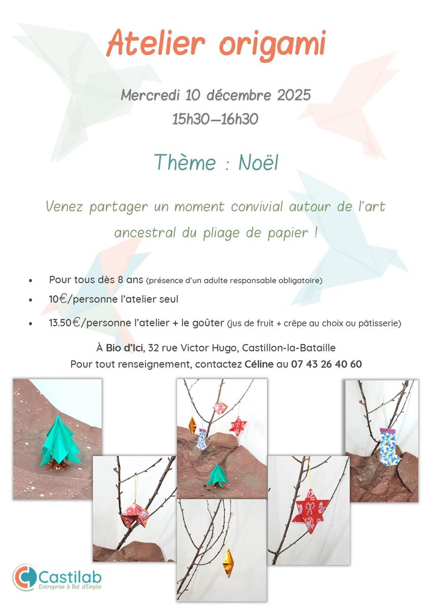 Atelier Origami de Noël