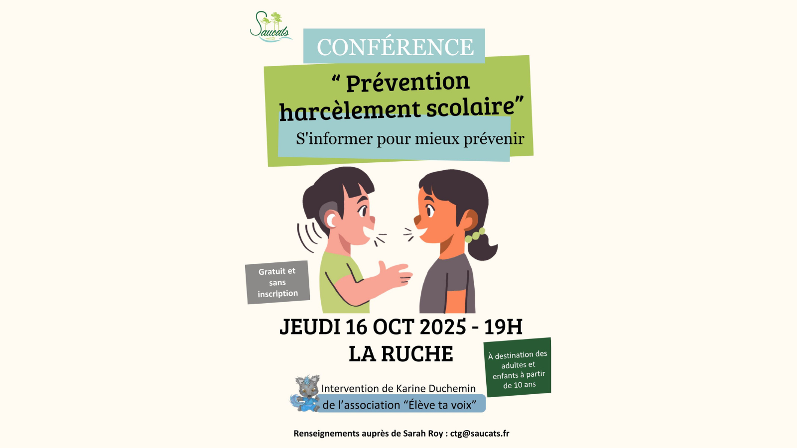 Conférence " Prévention harcèlement scolaire"