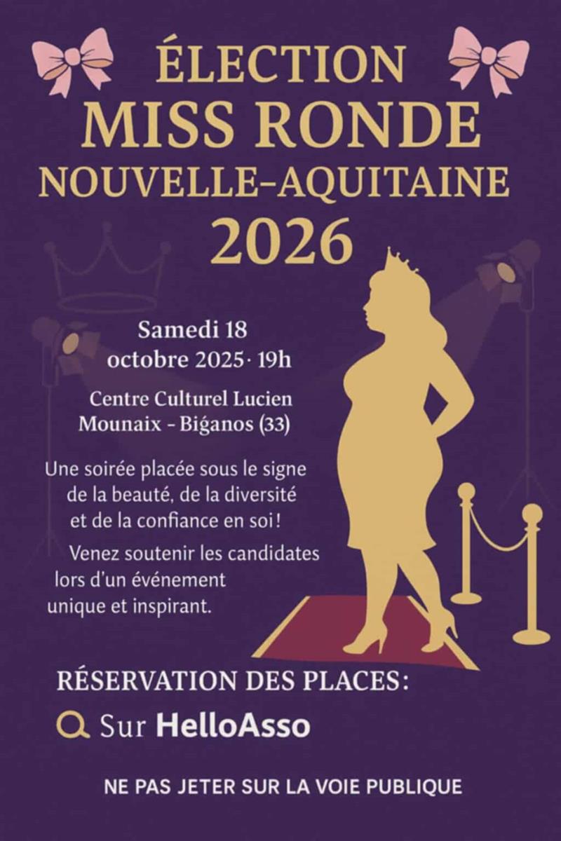Election Miss ronde Nouvelle Aquitaine 2026
