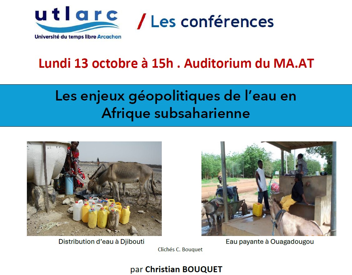 Conférence : Les enjeux de l'eau en Afrique su ...