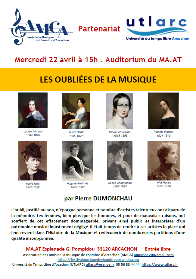 Conférence : les oubliées de la musique