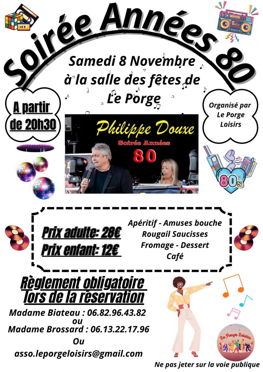 Repas dansant Années 80