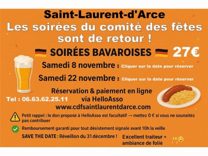 Soirée Bavaroise à St Laurent d'Arce