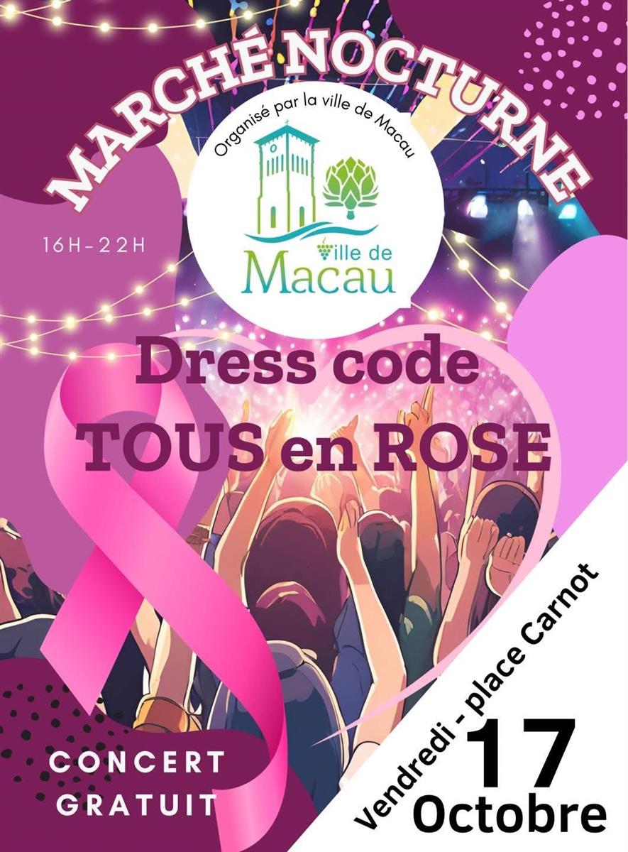 Marché nocturne "Tous en rose" à Macau