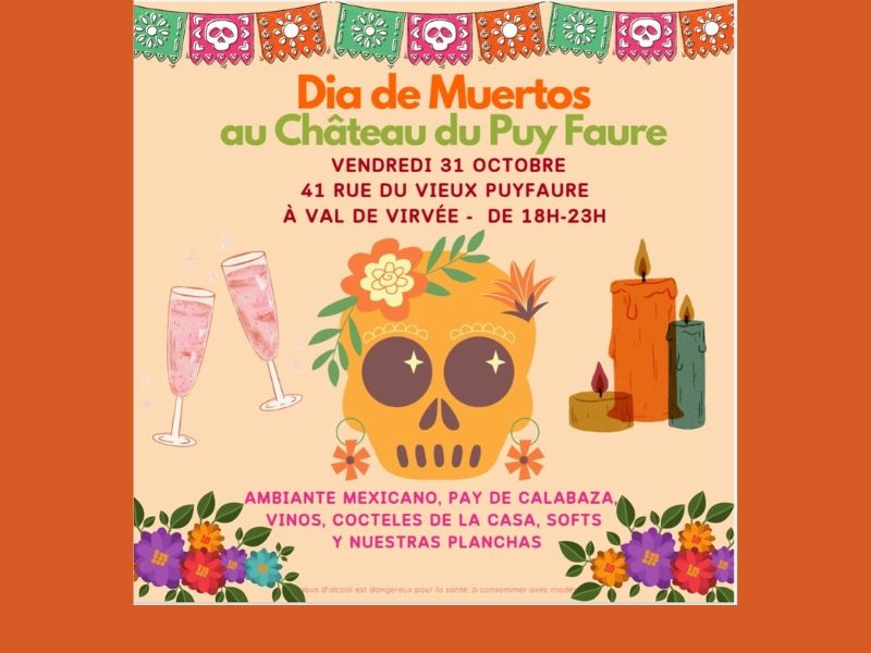 Soirée Dia de Muertos au Château du Puy Faure