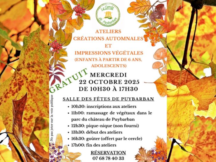 Atelier enfant : Création automnales et impres ...