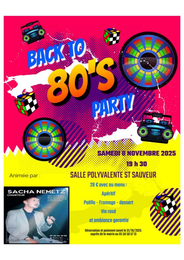 Soirée années 80 à Saint-Sauveur