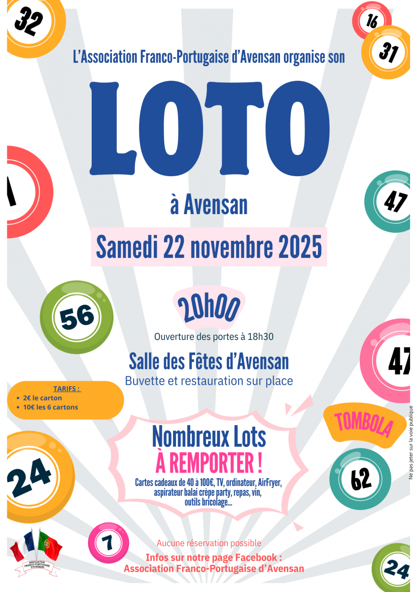 Loto de l'Association Franco-Portugaise d'Avensan