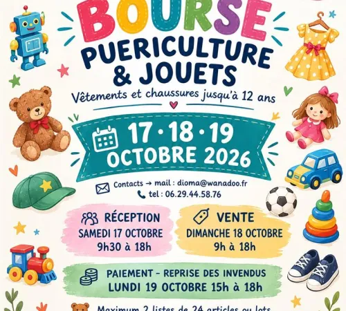 Bourse, jouets et puériculture