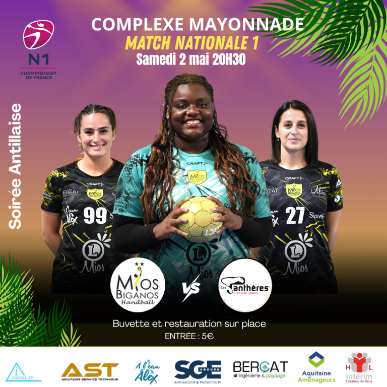 Match de la N1 de handball et soirée antillaise