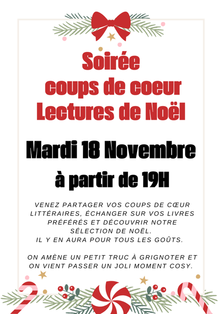 Soirée coups de coeur de Noël à La petite Pare ...