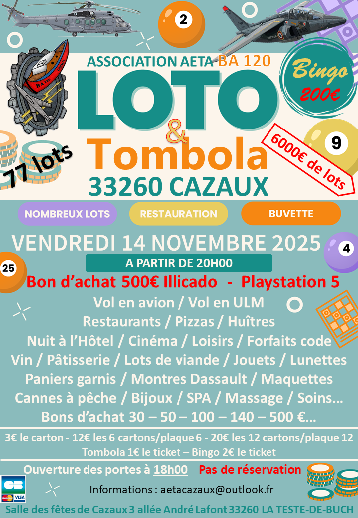 Loto de l’AETA BA120 Cazaux