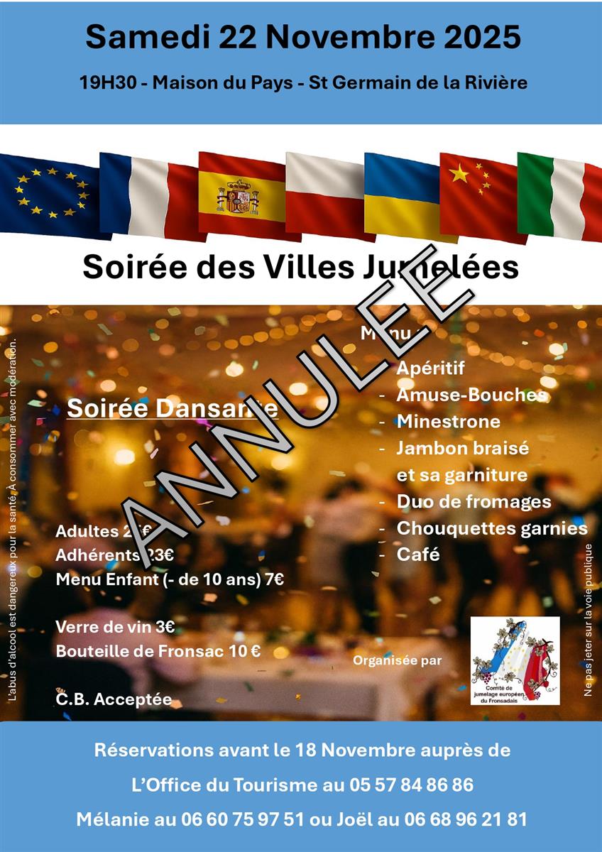 annulé - Soirée des villes jumelées