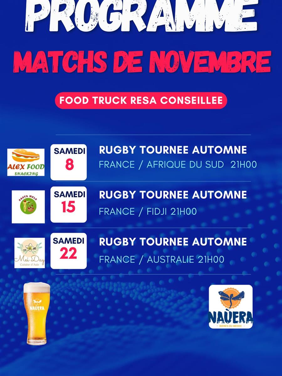Rugby équipe de France "Tournée d'automne"