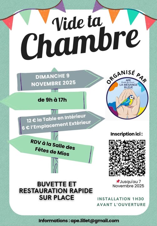 Vide ta chambre de l'APE de Lillet