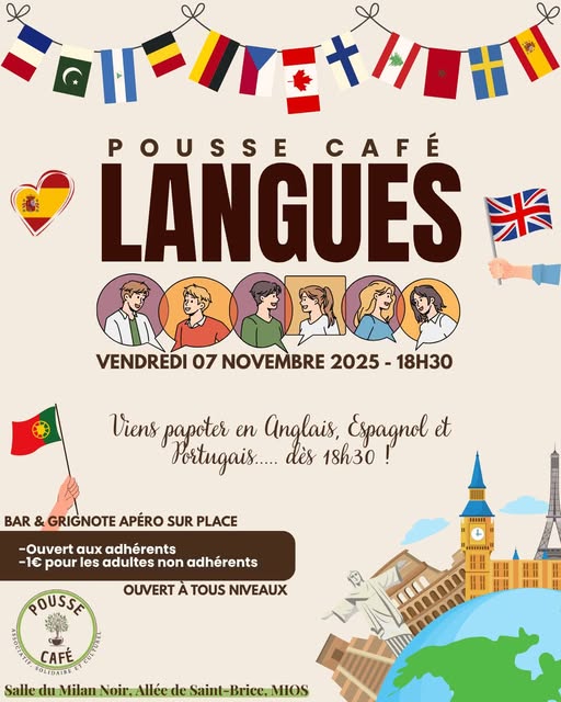 Pousse café Mios : soirée langues