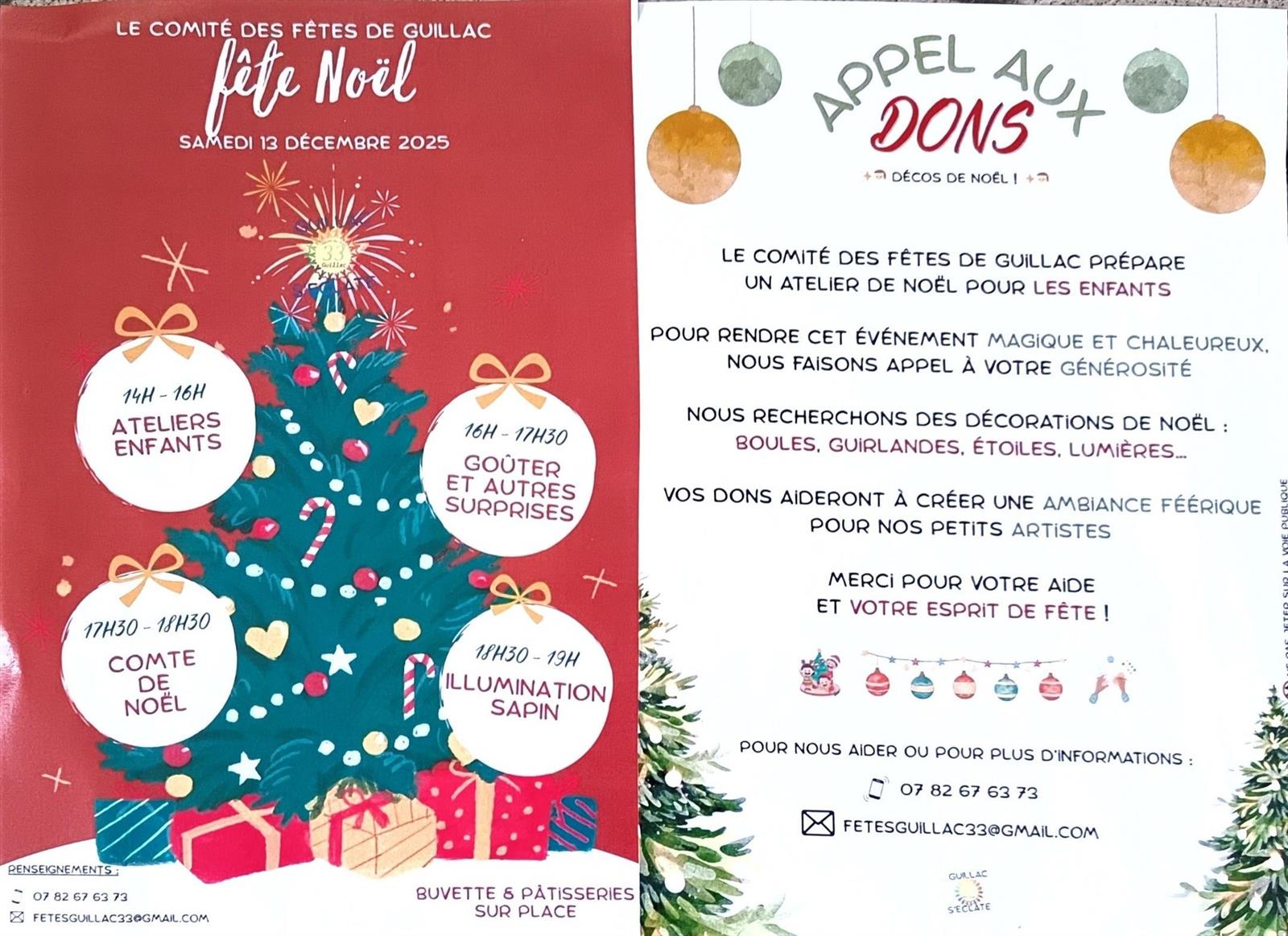 Le Comité des fêtes de Guillac fête Noël