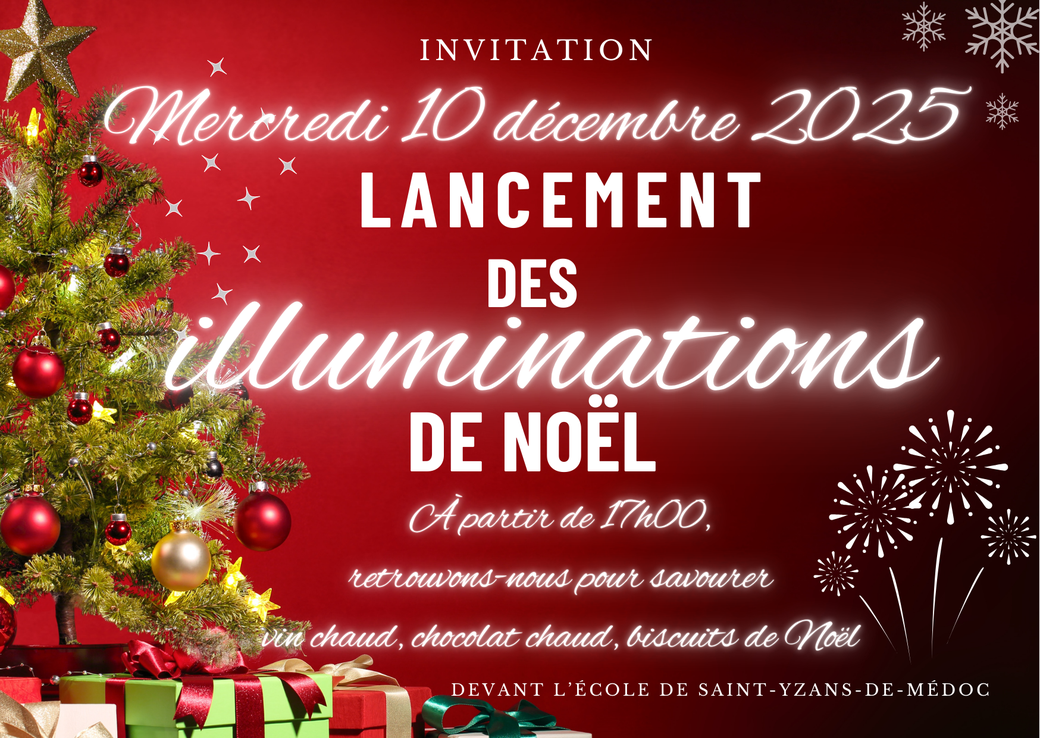 Illuminations de Noël à Saint-Yzans-de-Médoc