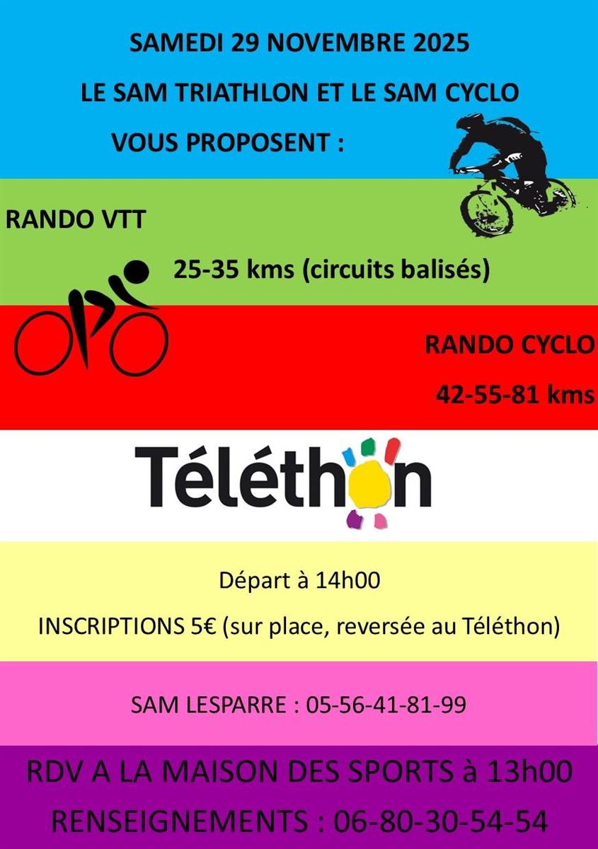 Téléthon 2025 multisports du SAM Lesparre