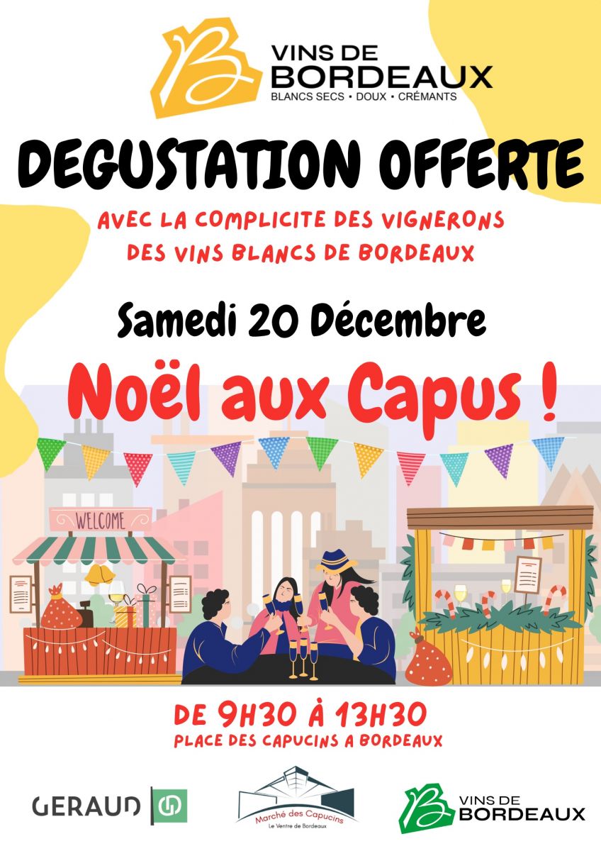 Noël aux Capucins avec les vins blancs de Bordeaux