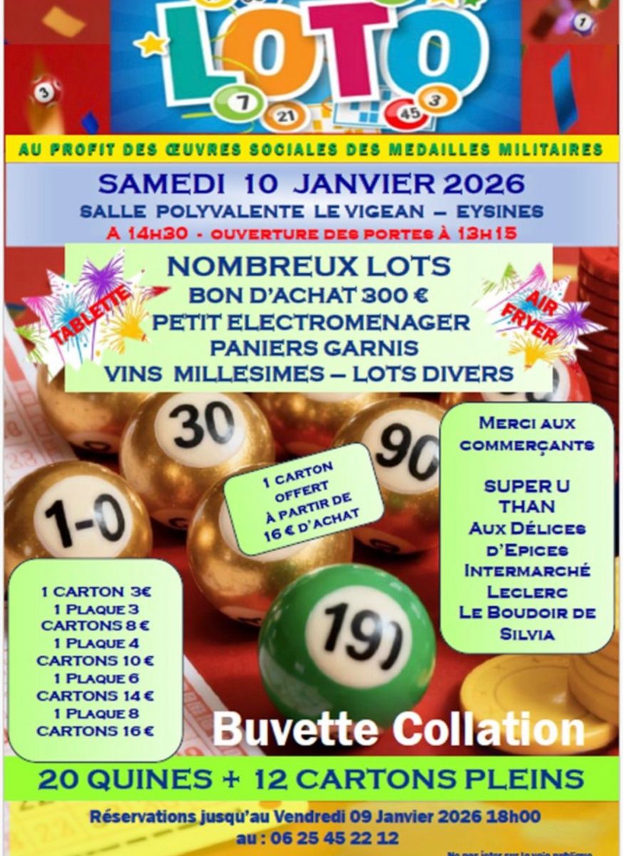 Loto au profit des oeuvres sociales des médail ...